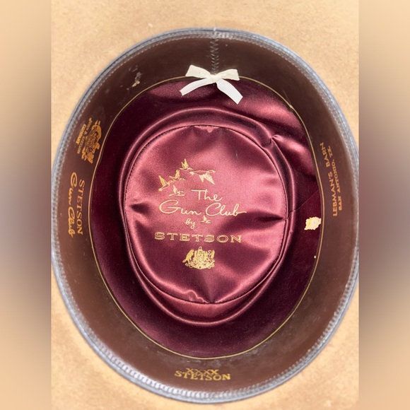 Stetson The Gun Club XXXX Cowboy Hat Size 7 USA Made Brown Leather - Picture 3 of 14